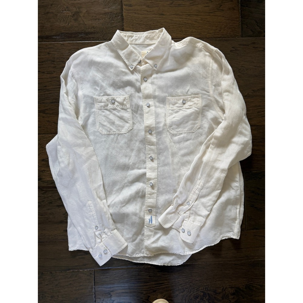 johnnie-O Hangin' Out Linen Blend Shirt - XL Coastal